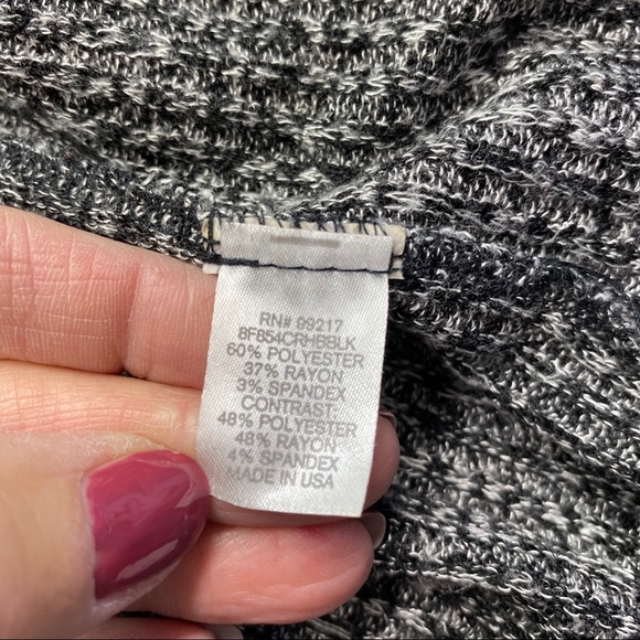 CHARMING CHARLIE Marled Draped Open Front Cardigan Sweater S - Picture 8 of 11